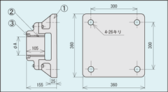 壁掛型駆動軸受